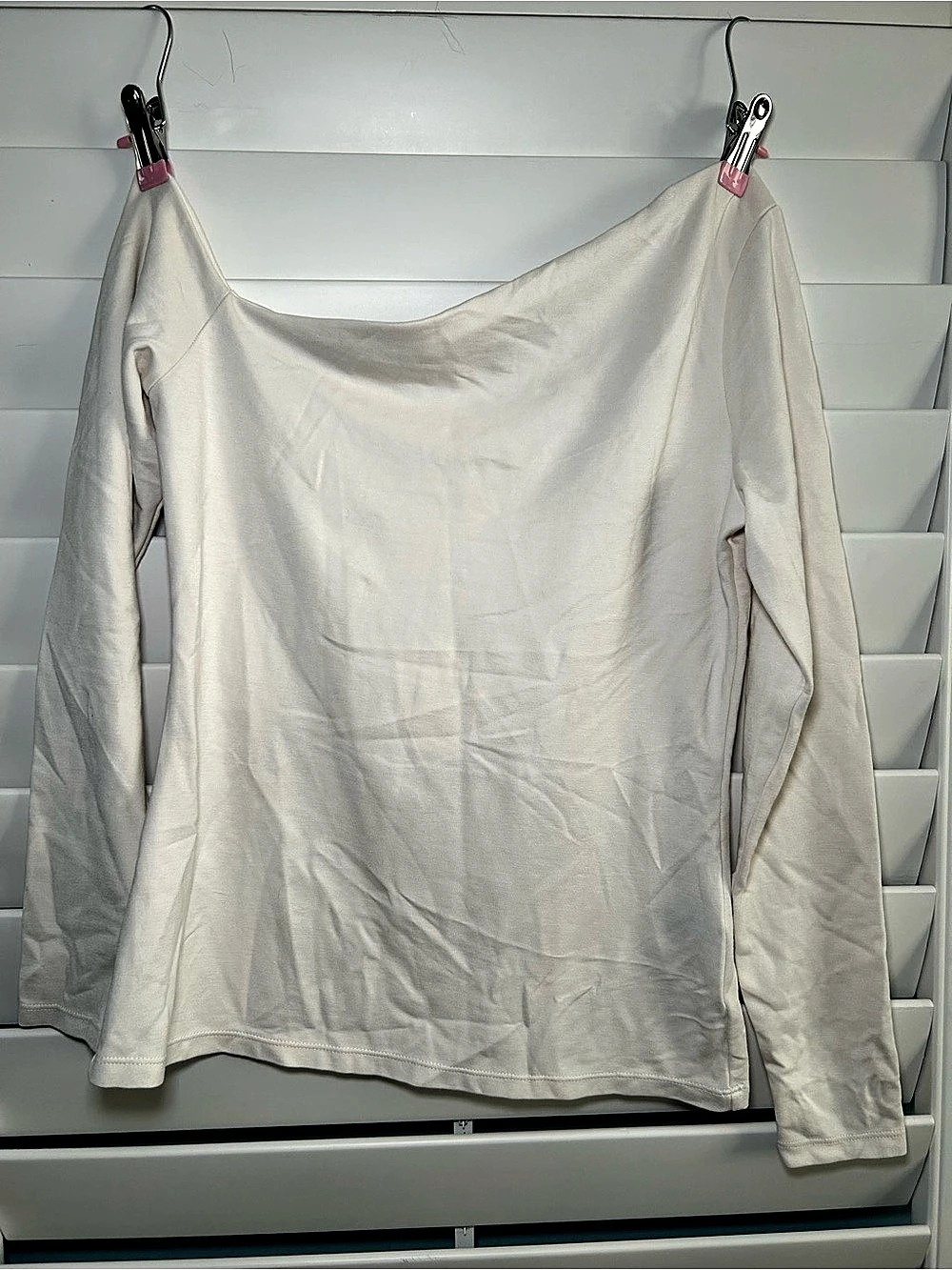 H&M Long Sleeve Top White Medium